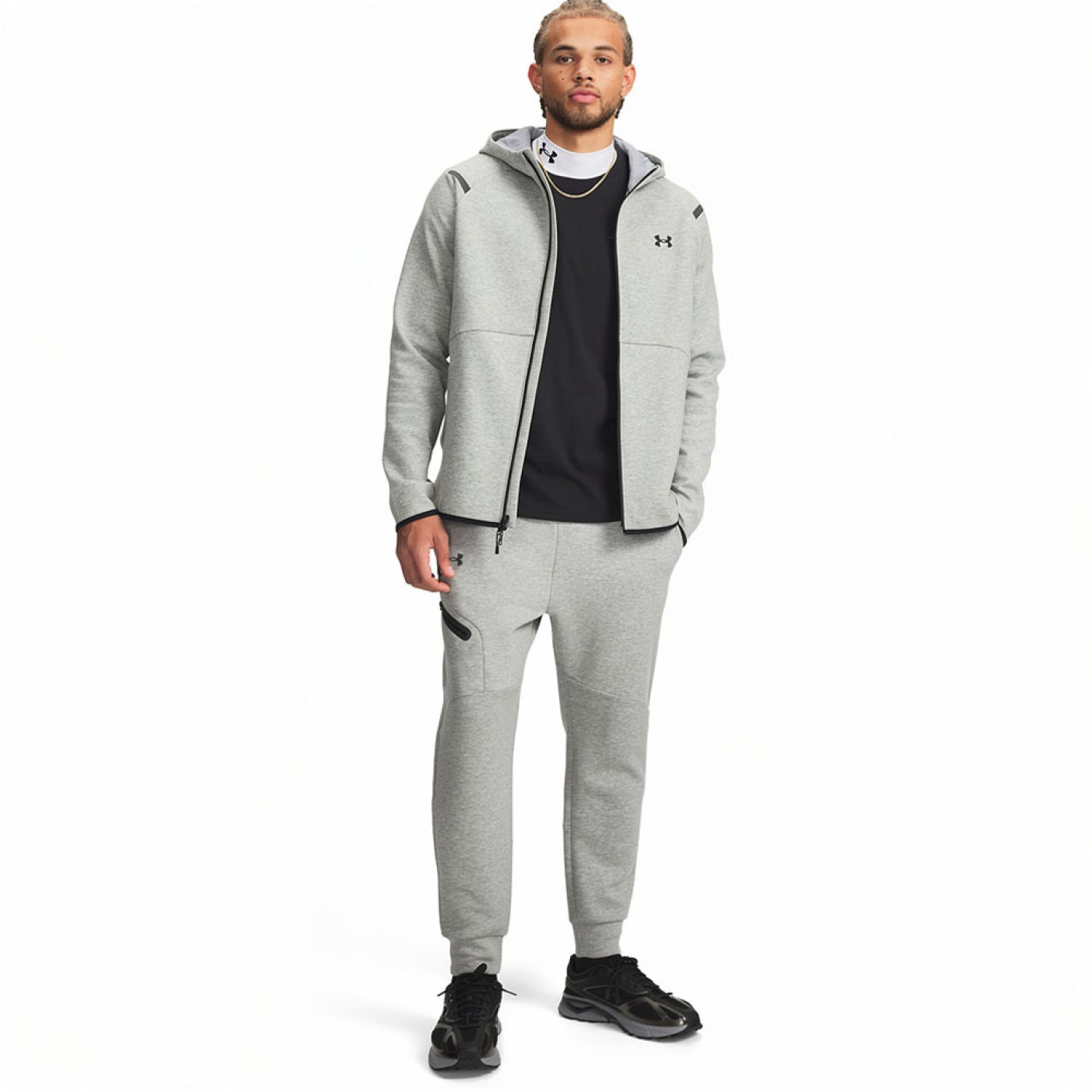 Under Armour Unstoppable Fleece Trainingspak Full-Zip Grijs Zwart