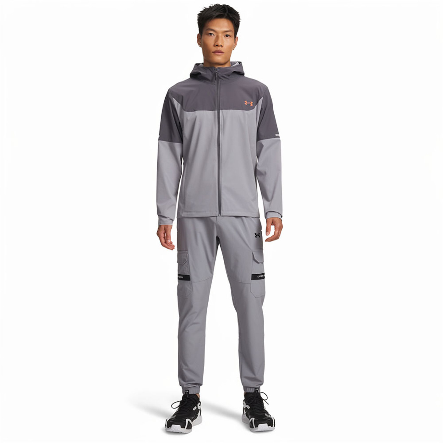 Under Armour Tech Utility Woven Trainingspak Full-Zip Lichtgrijs Grijs Zwart