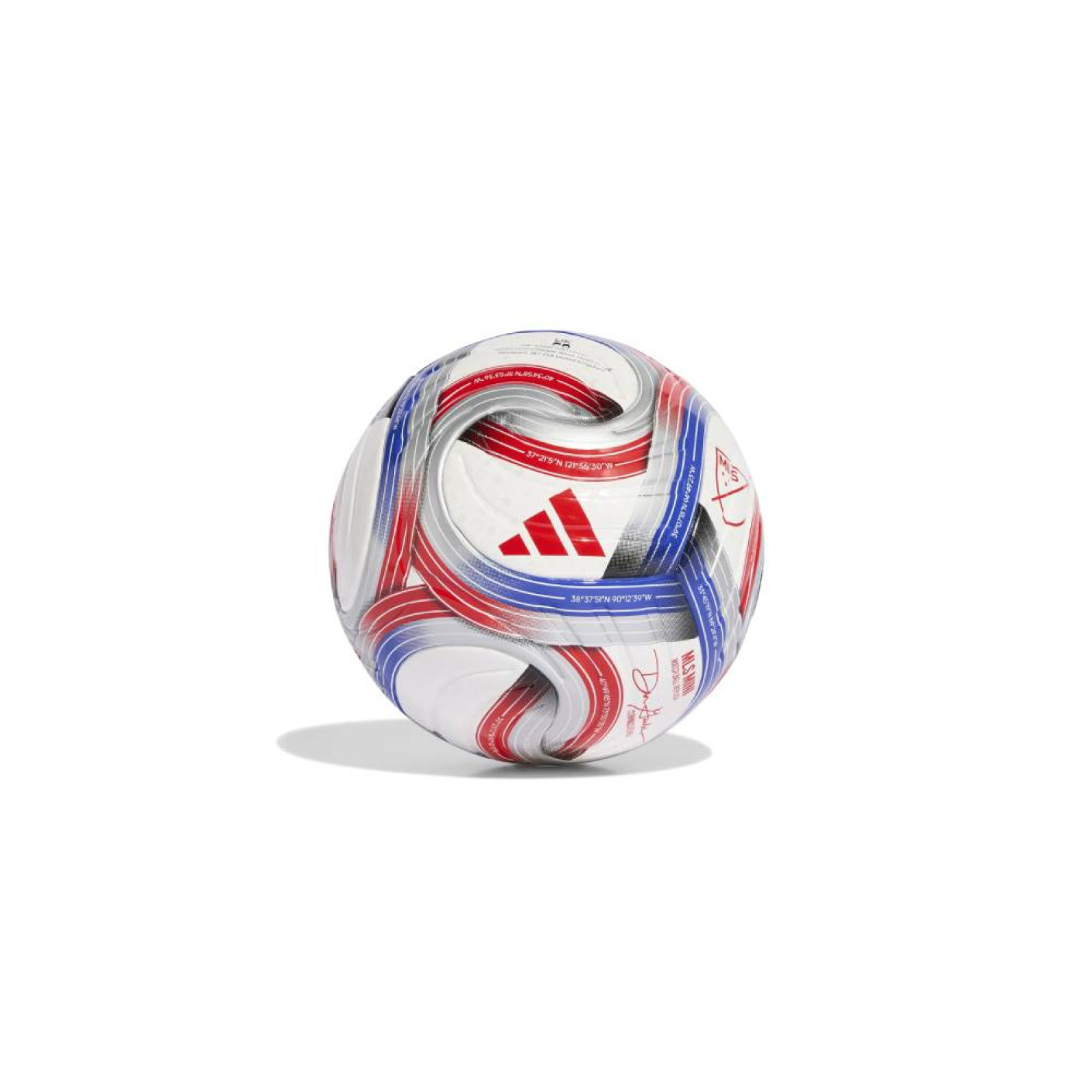 adidas MLS Mini Voetbal Maat 1 Wit Rood Blauw