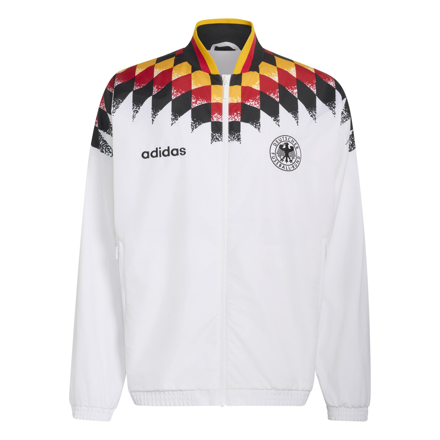 adidas Duitsland Trainingsjack 1994 Wit Zwart Rood Geel