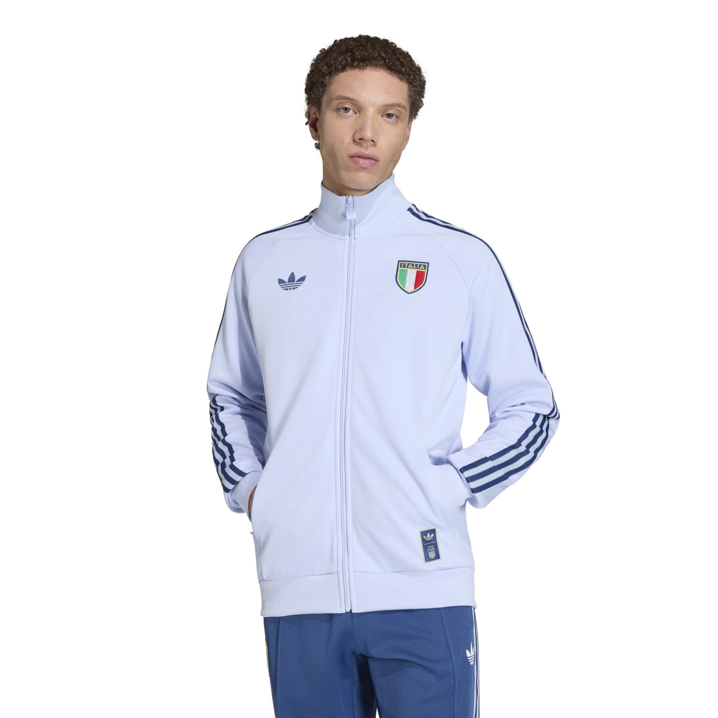 adidas Italy Originals Tracksuit Light Blue Blue - Voetbalshop.nl
