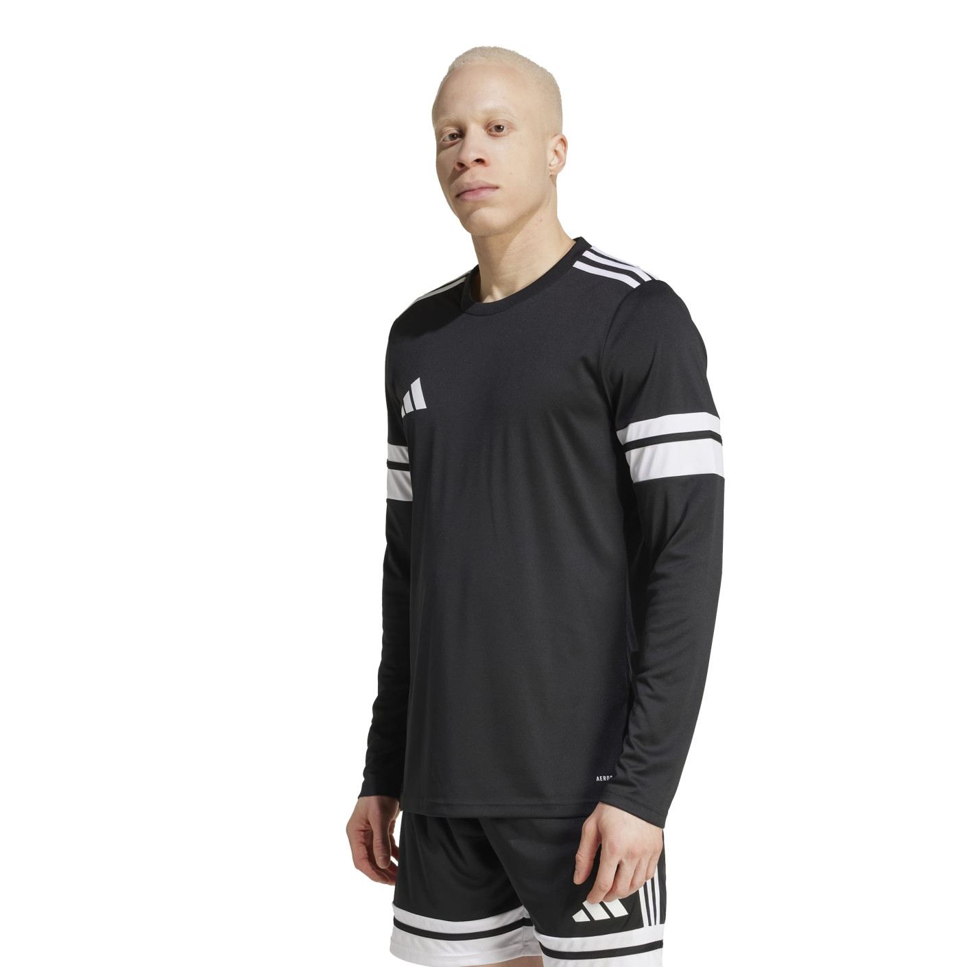 adidas Squadra 25 Long Sleeve Football Shirt Black White