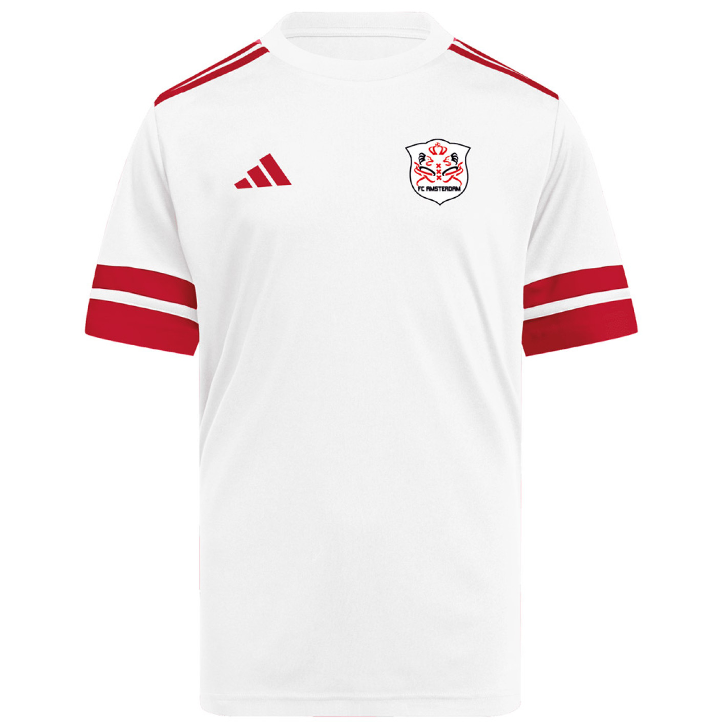 FC Amsterdam Wedstrijdshirt Kids Wit Rood