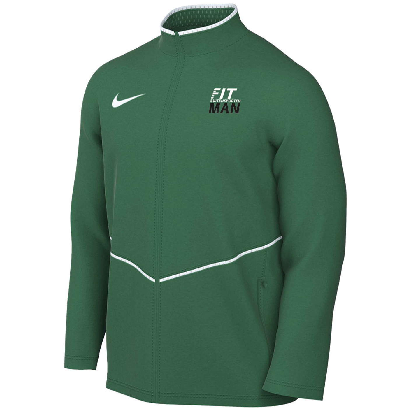 Fitman Buitensporten Regenjack Senioren Groen