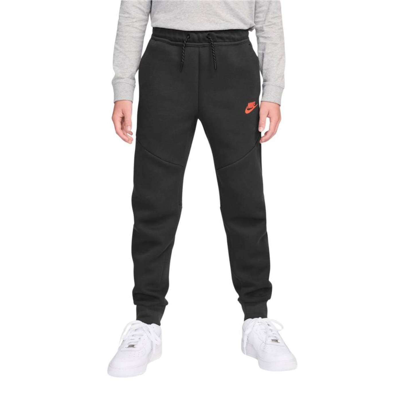 Nike Tech Fleece Sportswear Sweat Pants Kids Black Bright Red