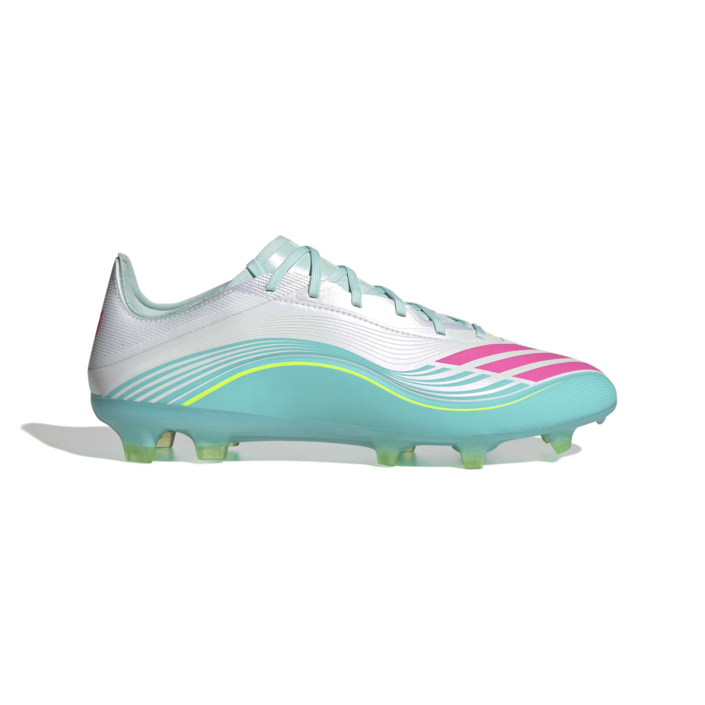 adidas F50 Messi Pro Gras Football Boots (FG) White Turquoise Pink