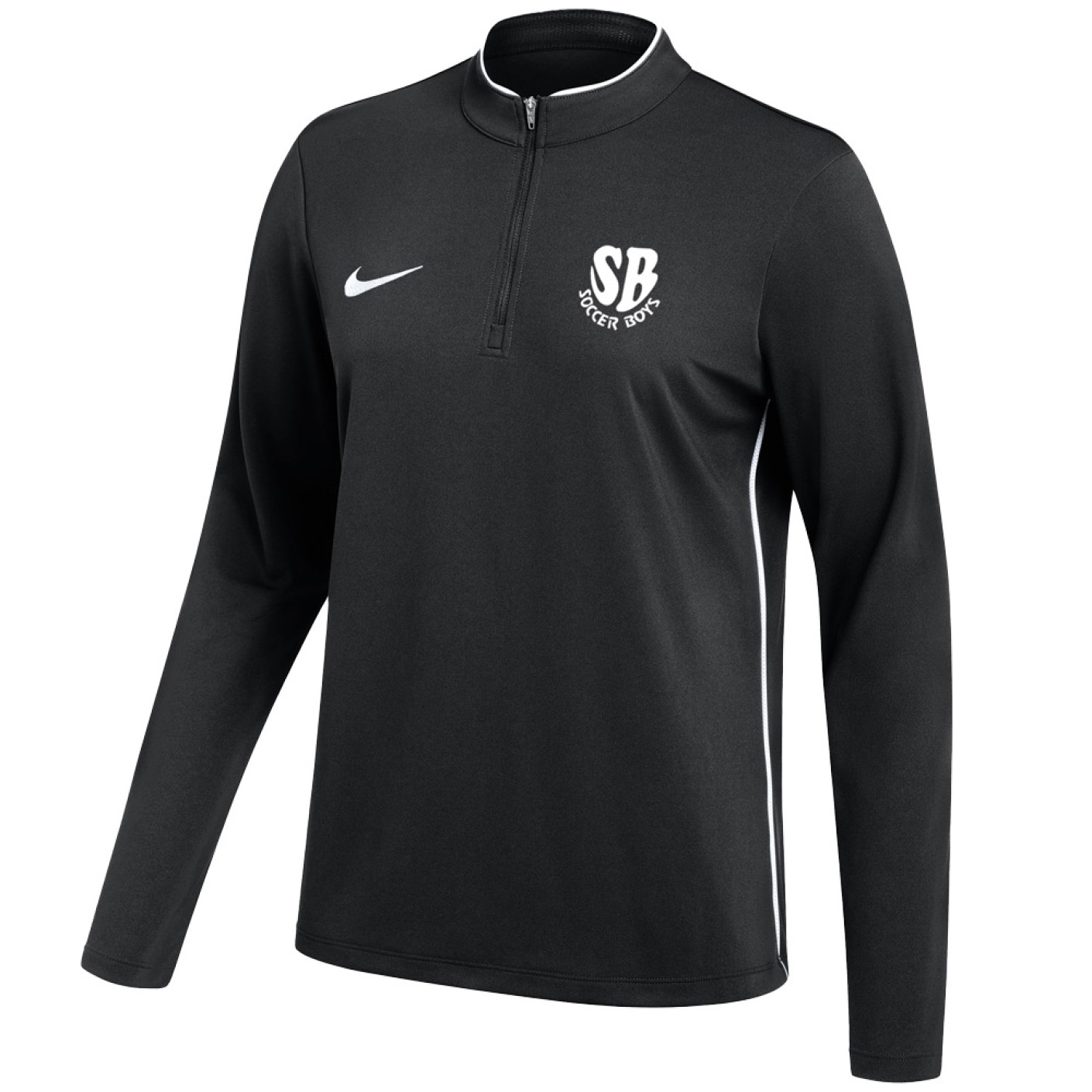 Soccer Boys Trainingstrui 1/4 Zip Dames Zwart