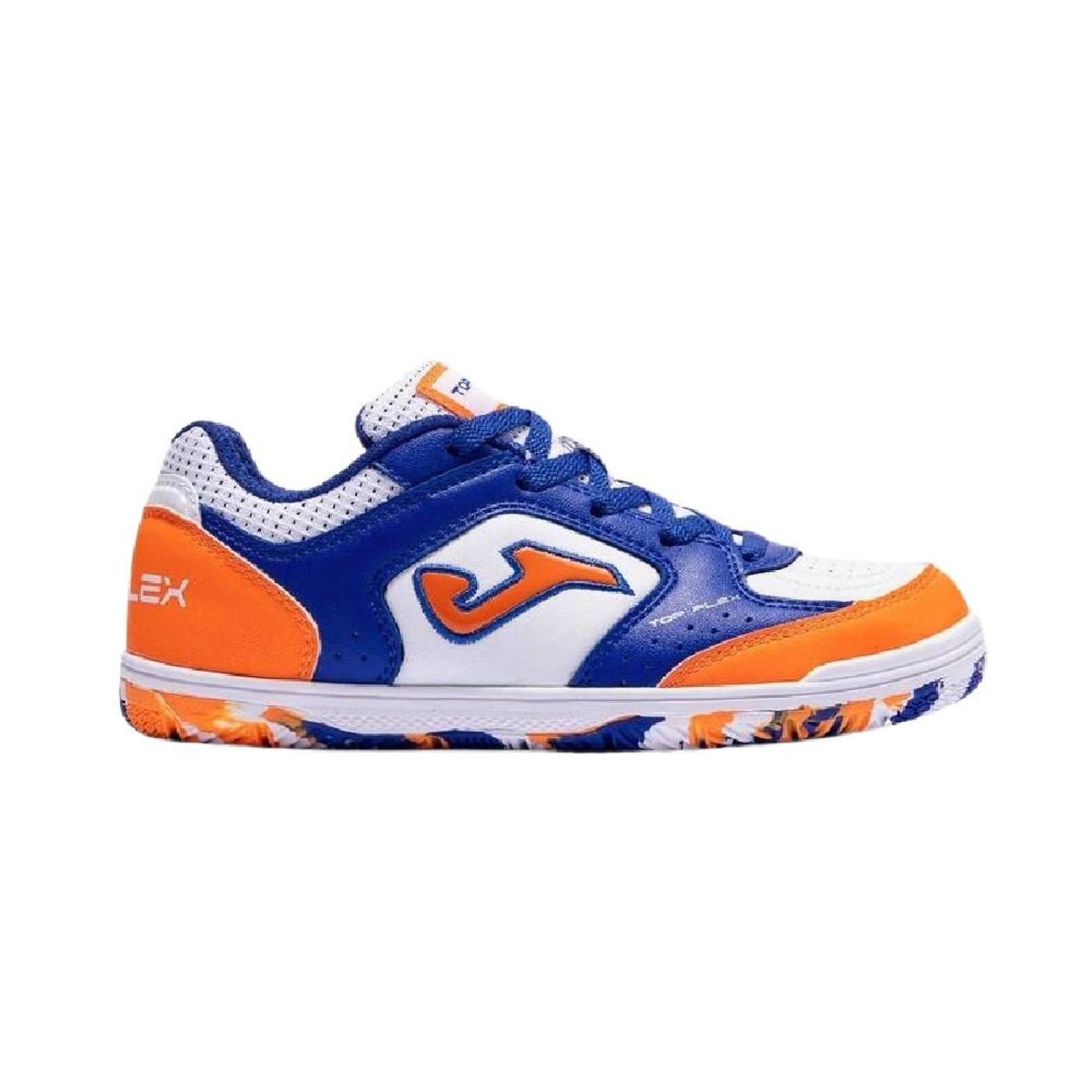 Joma Top Flex Indoor Football Boots (IN) Kids White Blue Orange