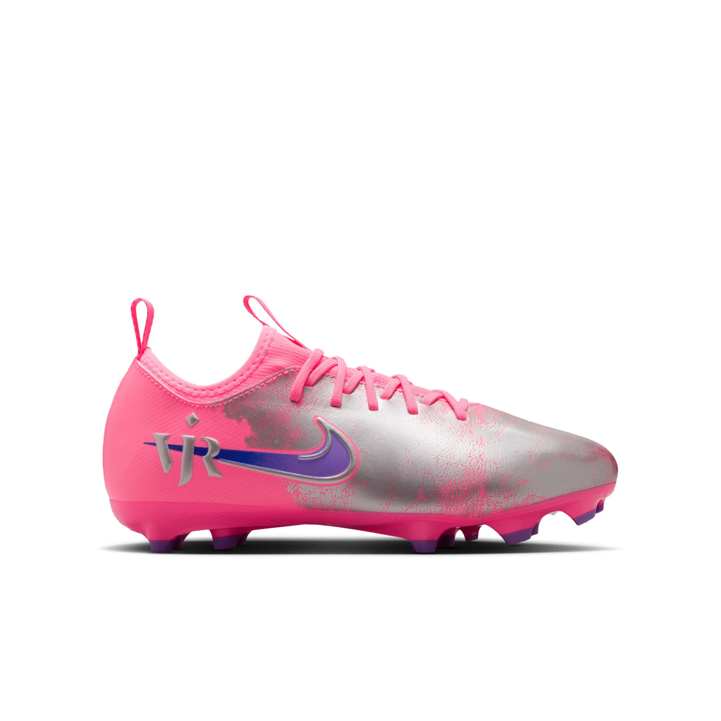 Nike Zoom Mercurial Vapor 16 Vinicius Júnior Academy Gras / Kunstgras Voetbalschoenen (MG) Kids Felroze Paars