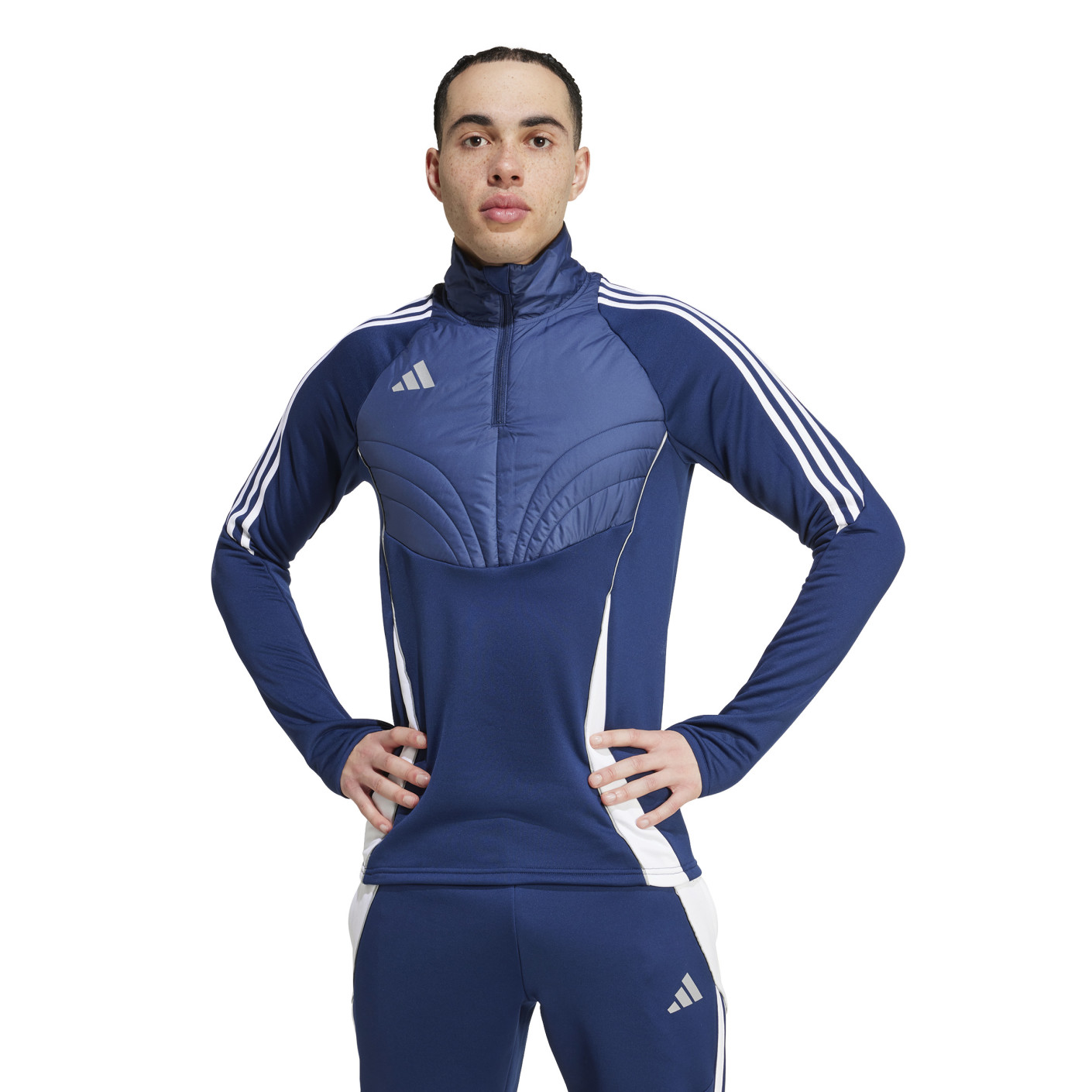 adidas Tiro 24 Winterized Trainingstrui 1/4-Zip Donkerblauw Wit