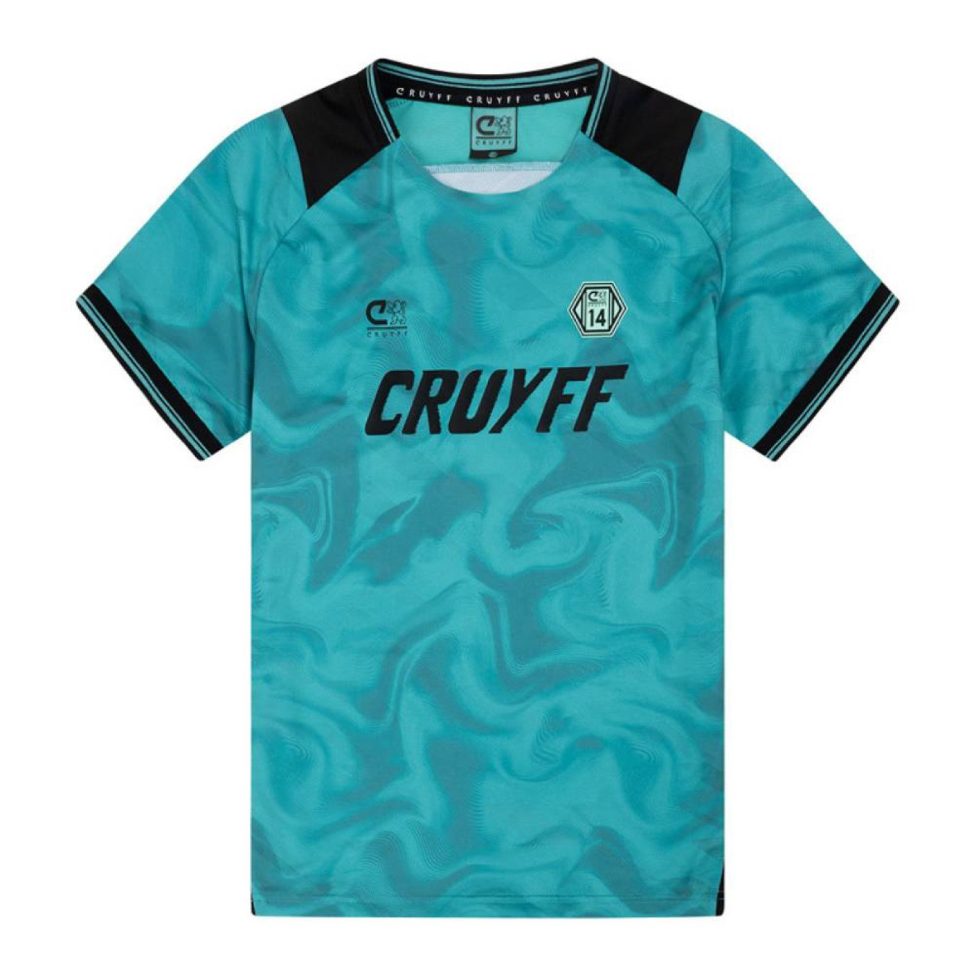 Cruyff Defense T-Shirt Kids Turquoise Black