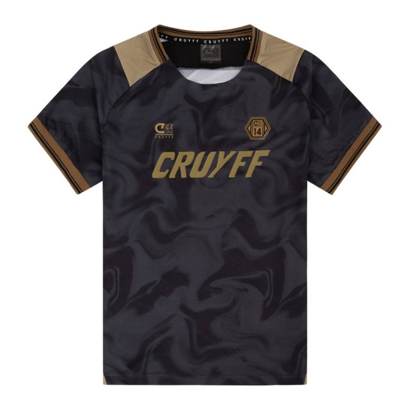 Cruyff Defense T-Shirt Kids Black Gold