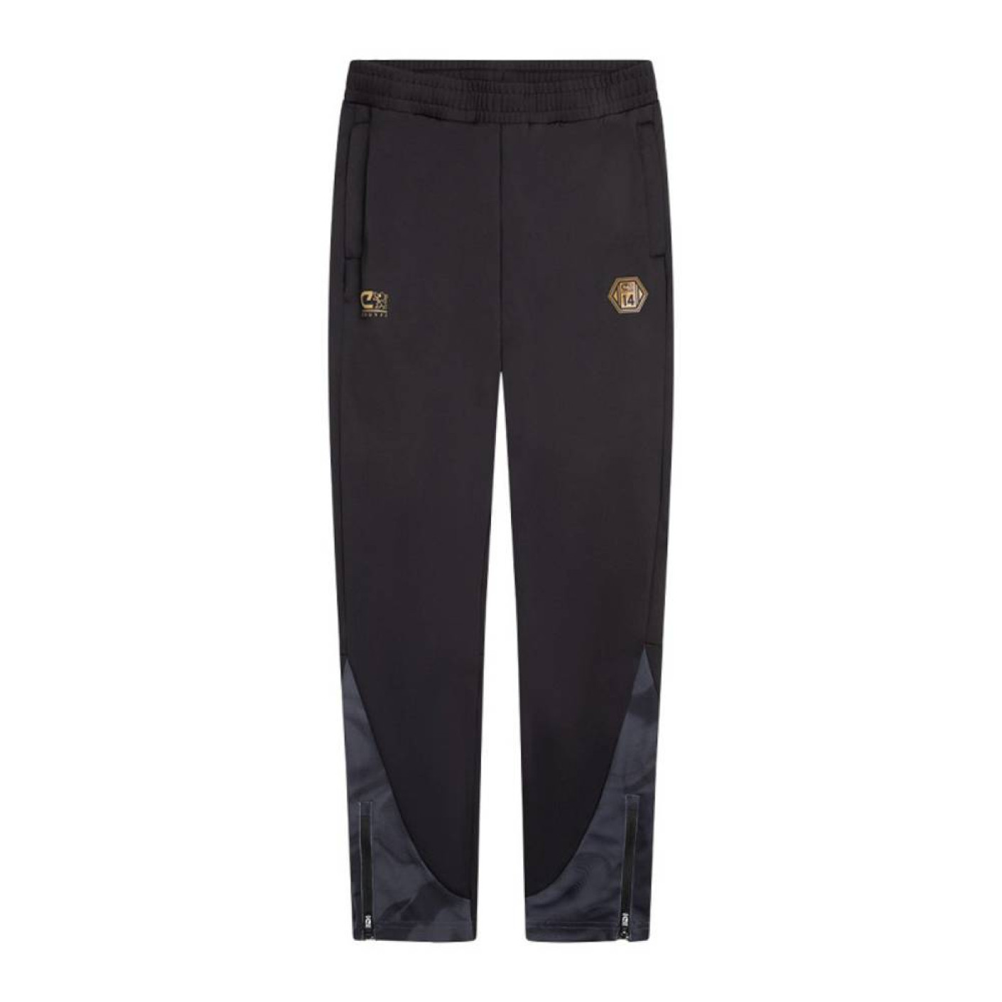 Cruyff Defense Training pants Kids Black Dark Grey Gold