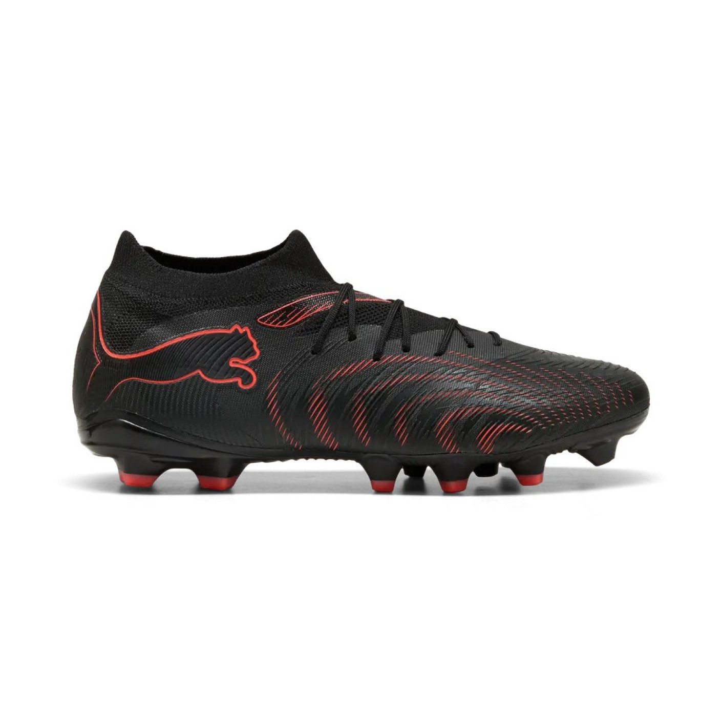 PUMA Future 9 Match Grass/Artificial Grass Football Boots (MG) Black Red