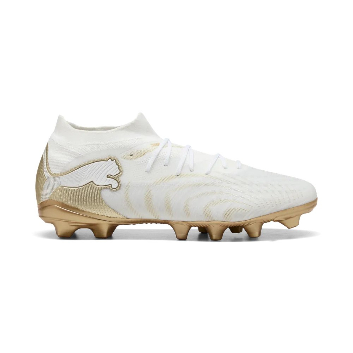 PUMA Future 9 Match Gras / Kunstgras Voetbalschoenen (MG) Wit Goud