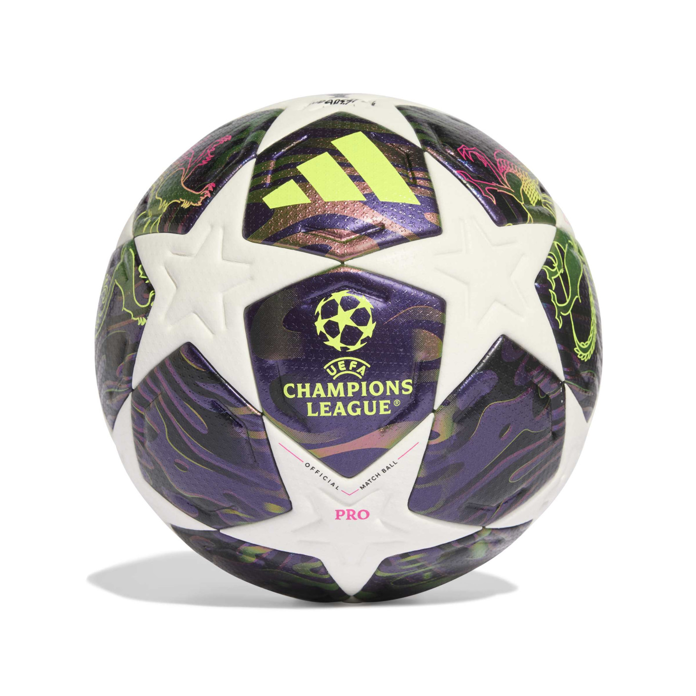 adidas UEFA Champions League Pro Final Football Size 5 2025-2026 Purple White Yellow