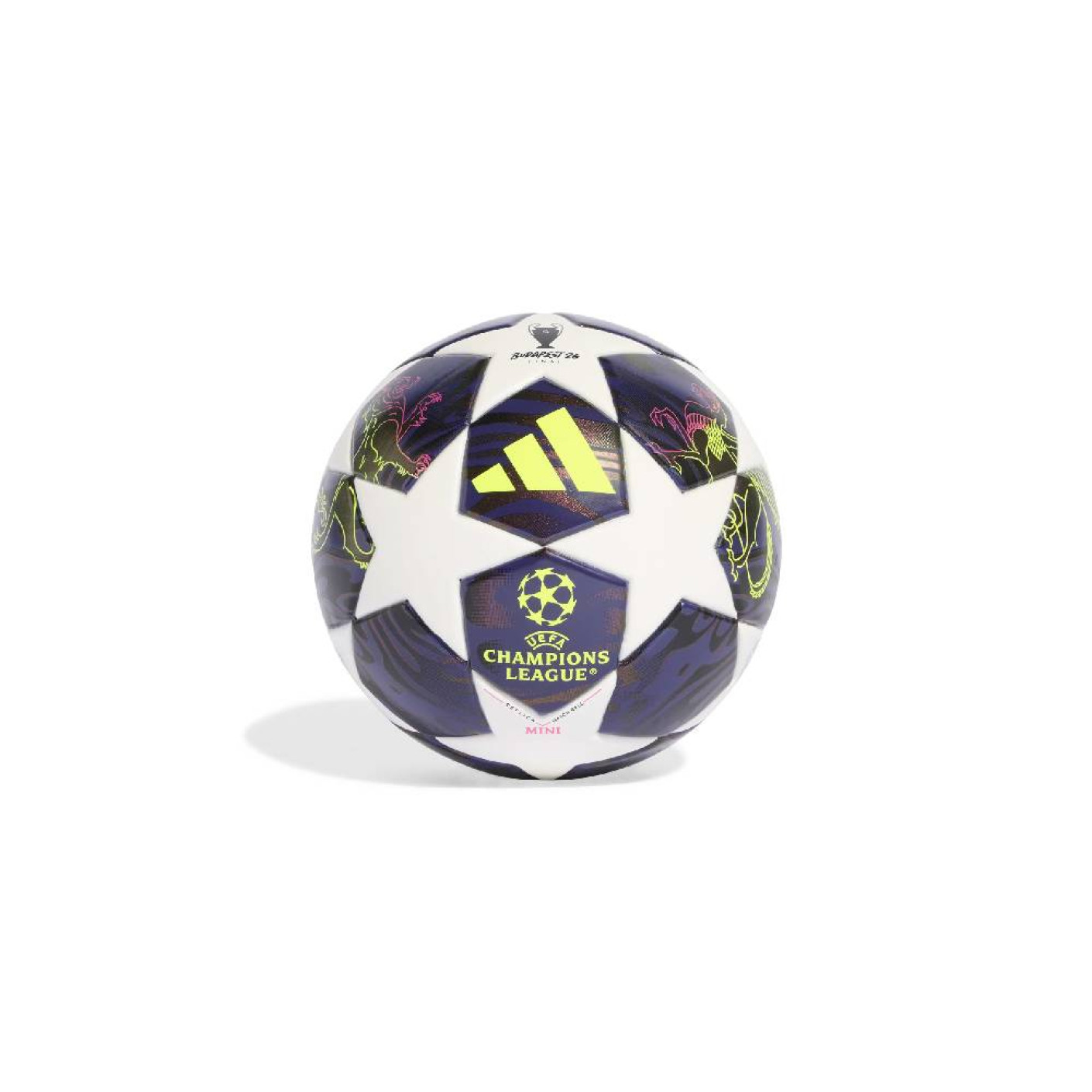 adidas UEFA Champions League Final Mini Football Size 1 2025-2026 Purple White Yellow