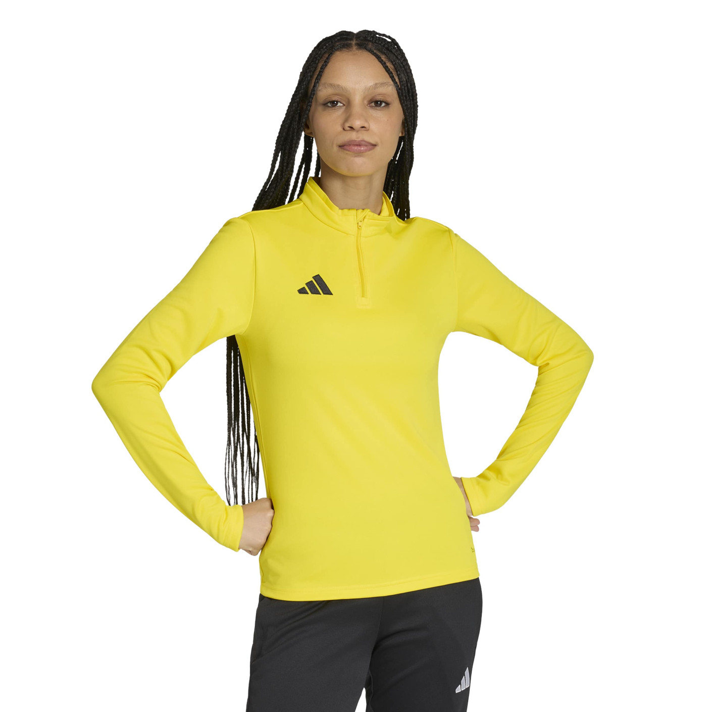 adidas Entrada 26 Women's Training Sweater Yellow Black