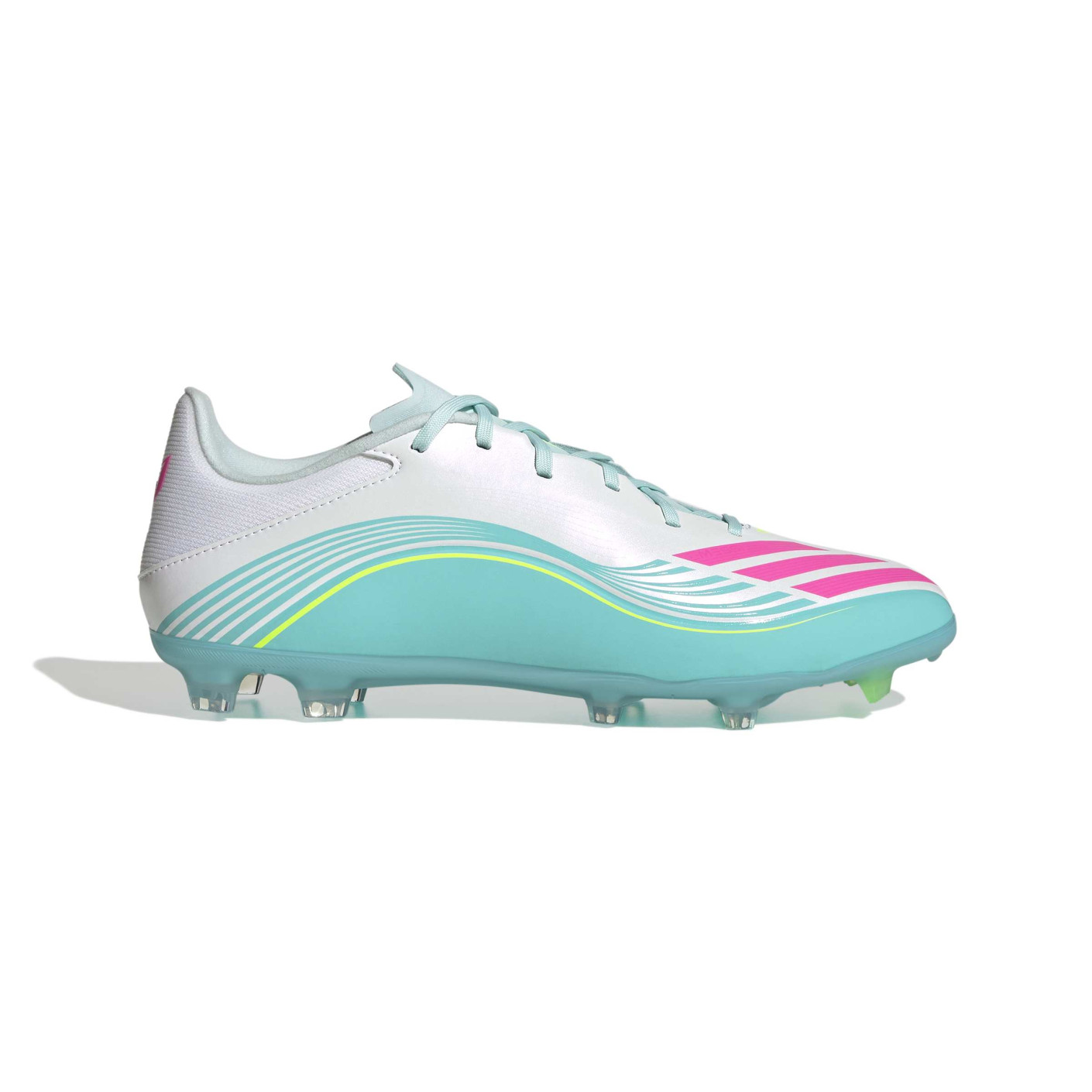 adidas F50 Messi League Grass/Artificial Grass Football Boots (MG) White Turquoise Pink