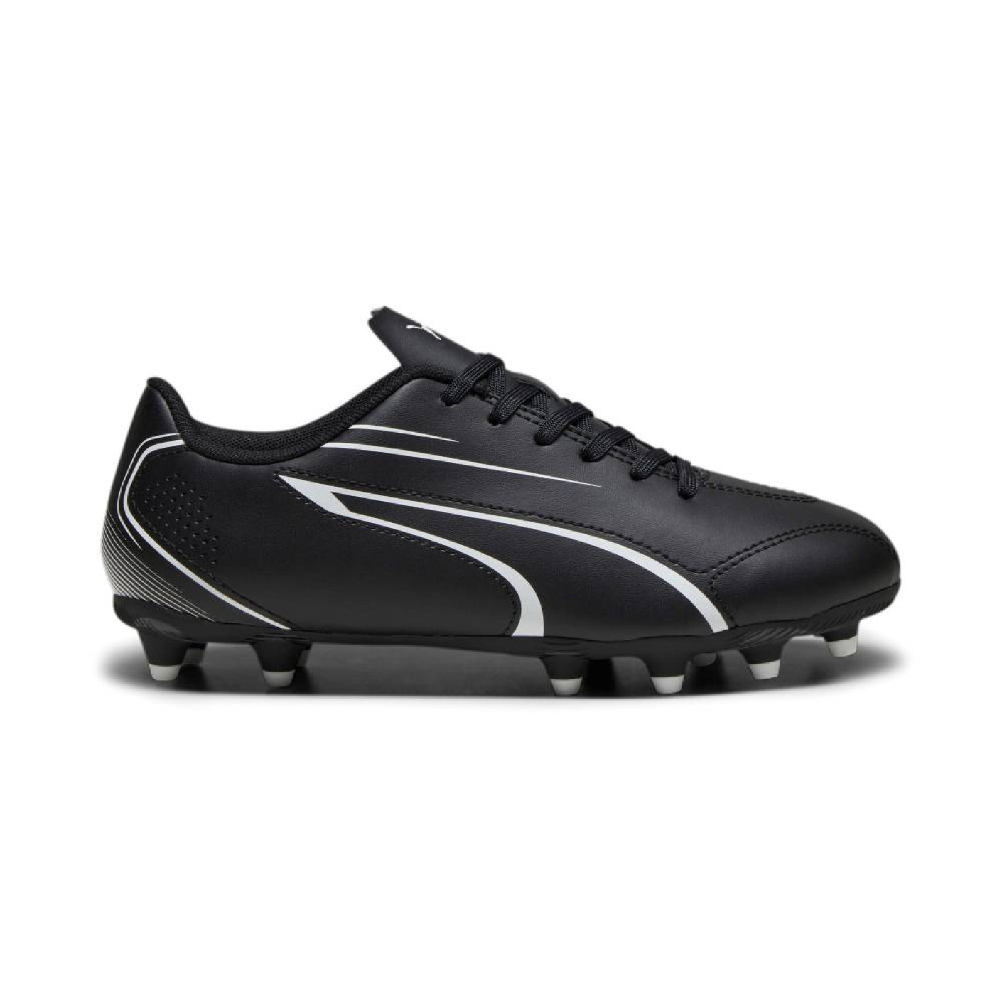 PUMA Vitoria Grass/Artificial Grass Football Shoes (MG) Kids Black White