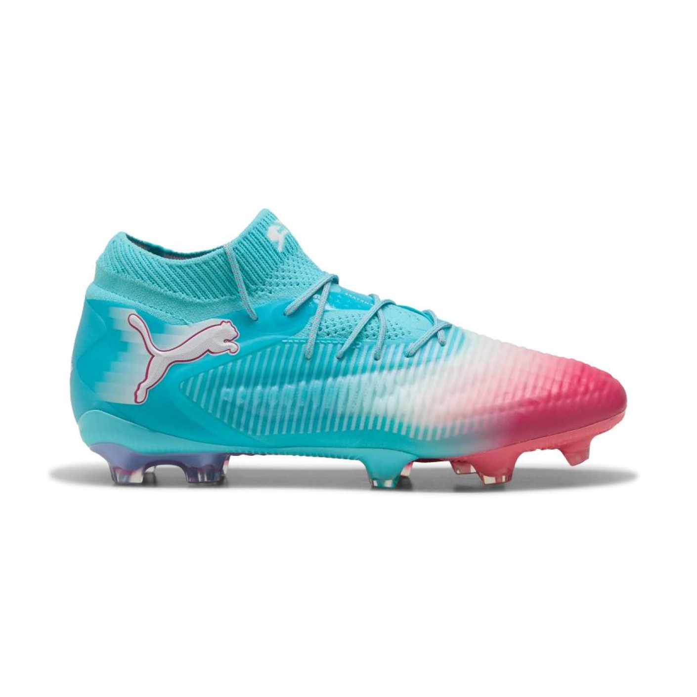 PUMA Future 8 Ultimate Re-Charge Gras Voetbalschoenen (FG) Blauw Roze Wit