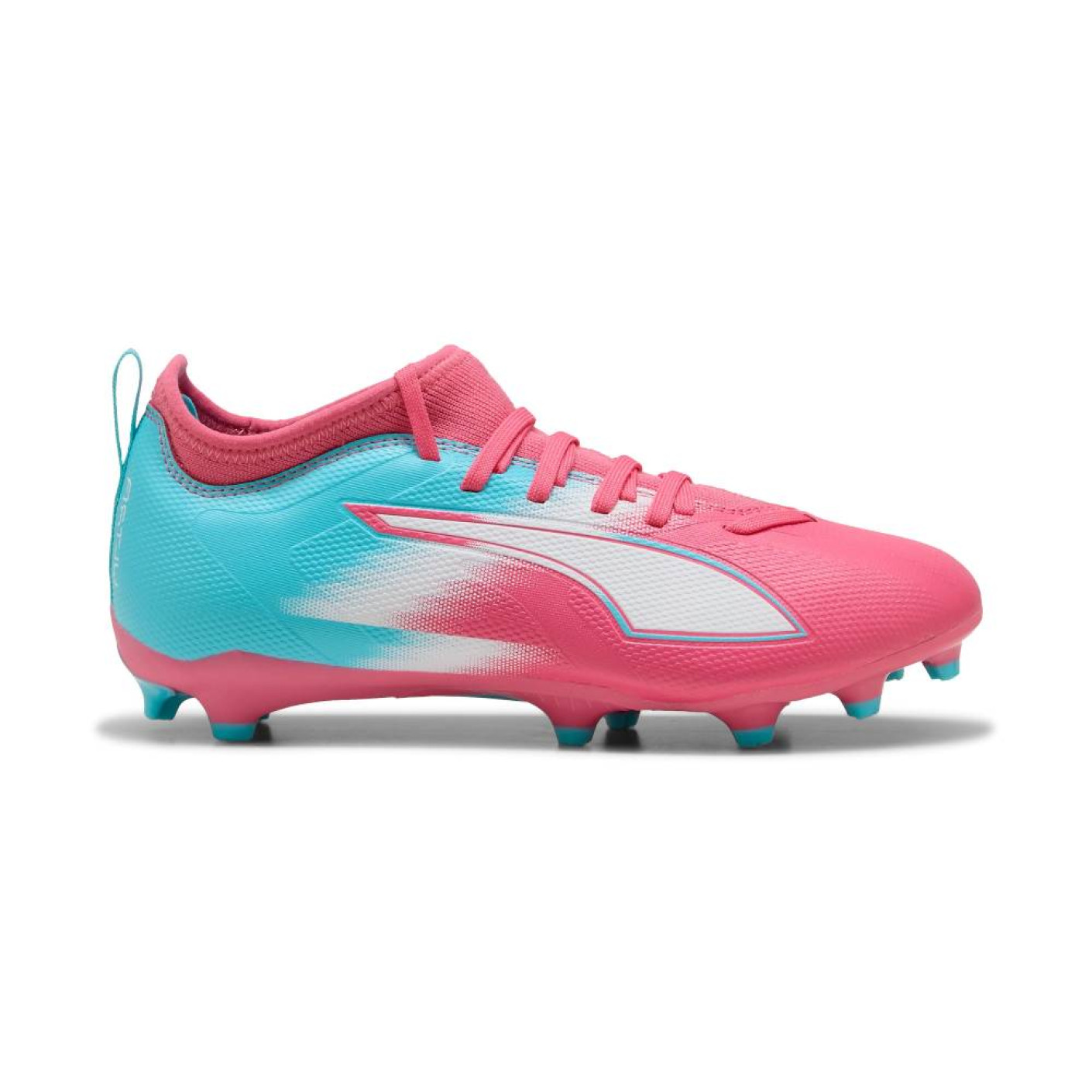 PUMA Ultra 6 Match Re-Charge Grass/Artificial Grass Football Boots (MG) Kids Pink Blue White