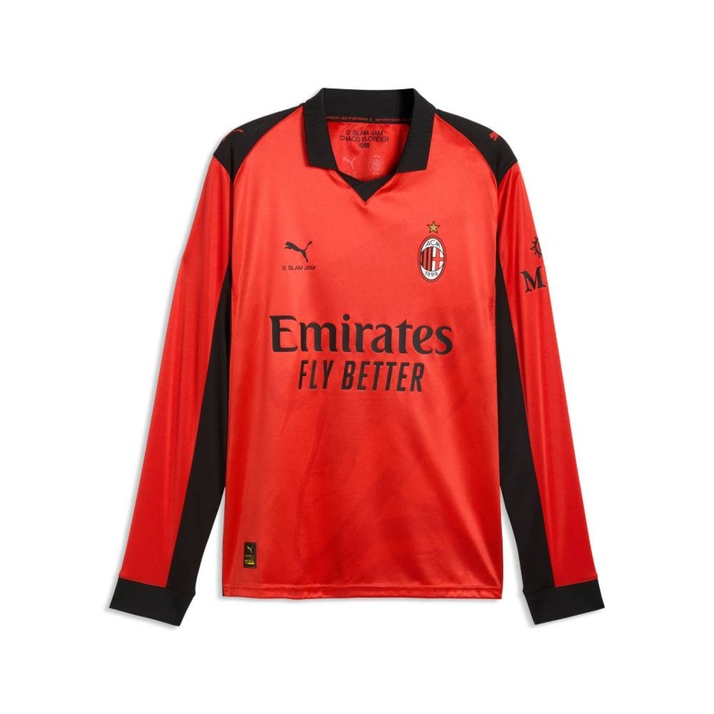 PUMA AC Milan 長袖シャツ Lサイズ PUMA AC Milan X Slam Jam 4th Long Sleeve Shirt 2025-2026 Red