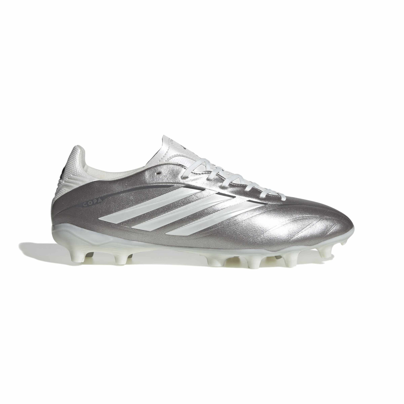 adidas Copa Pure IV League Gras Voetbalschoenen (FG) Zilver Wit Donkergrijs