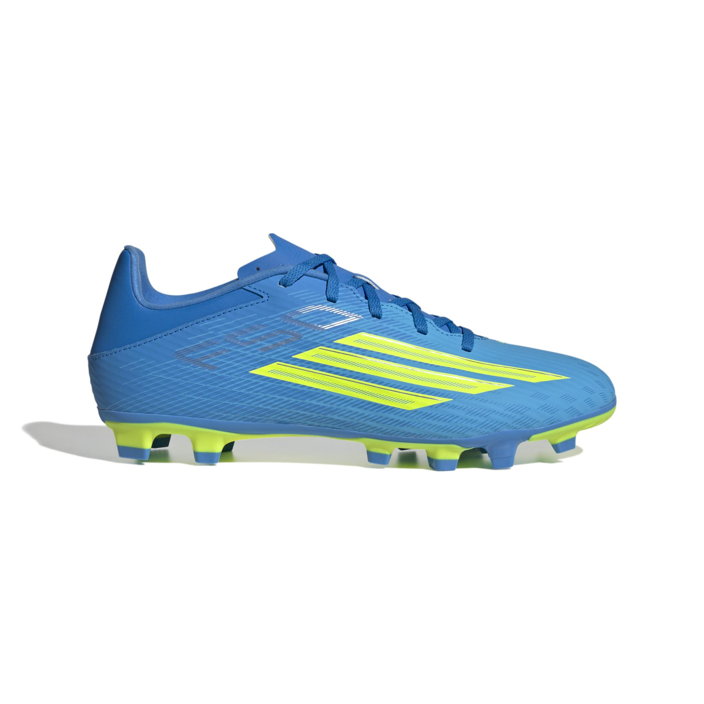 adidas F50 Club Gras / Kunstgras Voetbalschoenen (MG) Blauw Neongeel