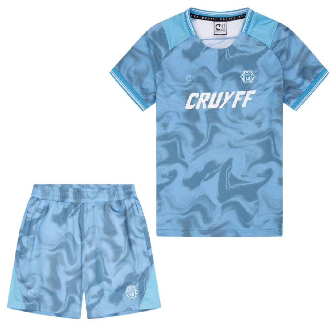 Cruyff Defense Summer Set Kids Blue Light Blue