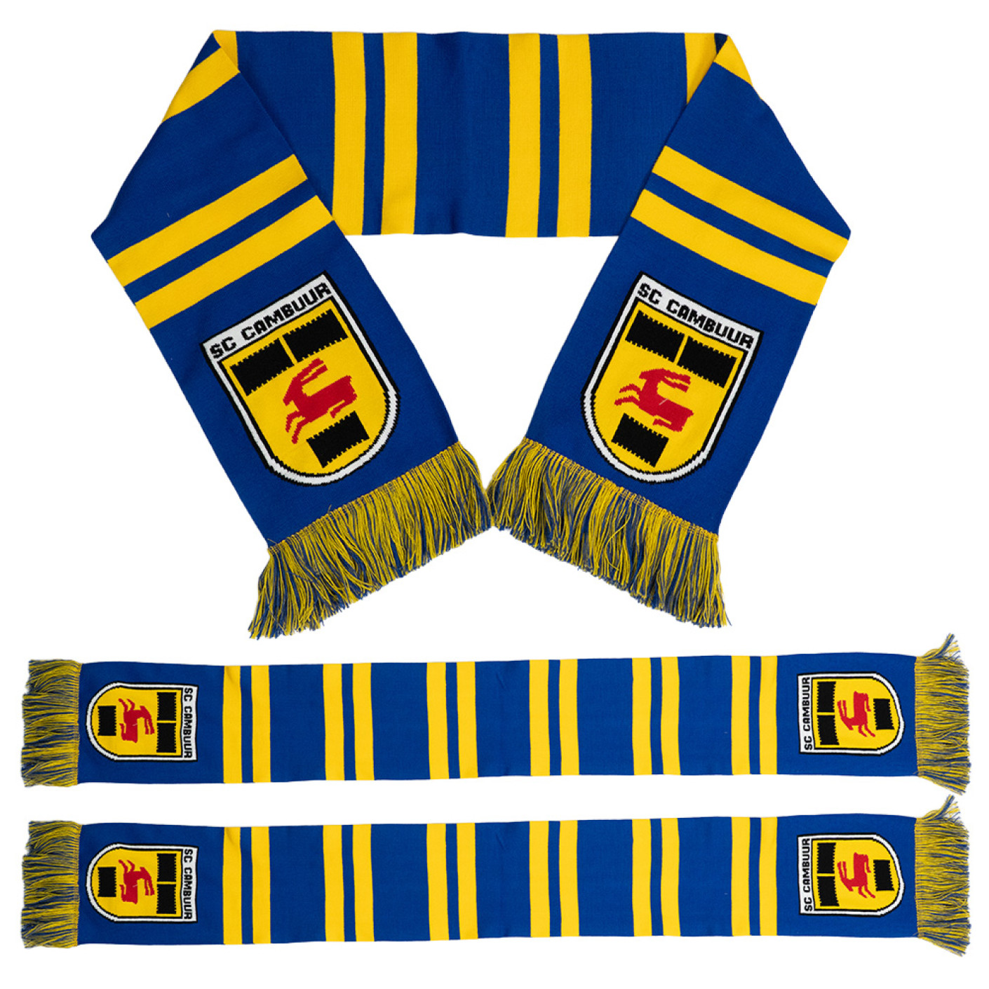SC Cambuur Blauw Geel Gestreept Sjaal