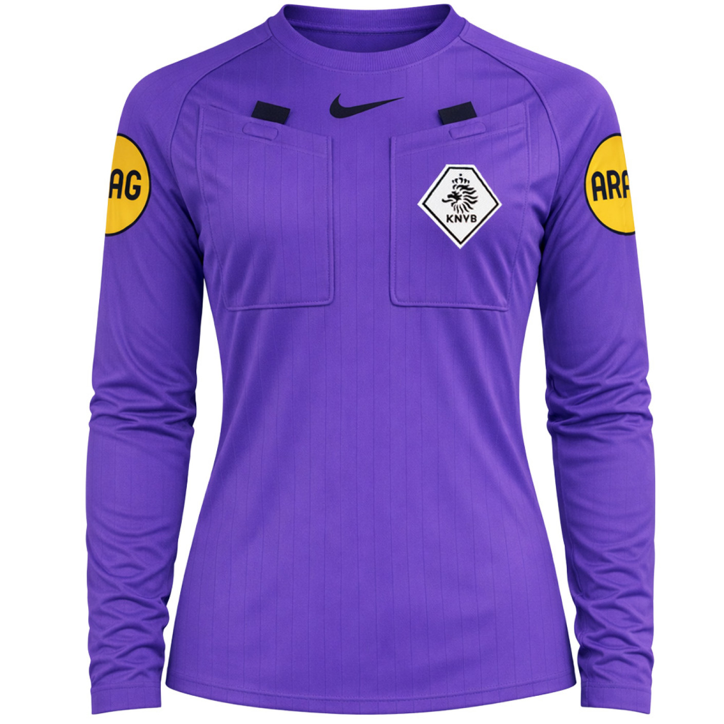 Nike KNVB Scheidsrechtersshirt 2026-2028 Lange Mouwen Dames Paars Zwart