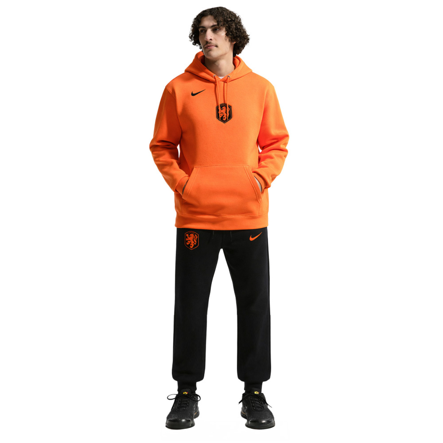 Nike Netherlands Club Sportswear Tracksuit Hooded 2026-2028 Orange Black