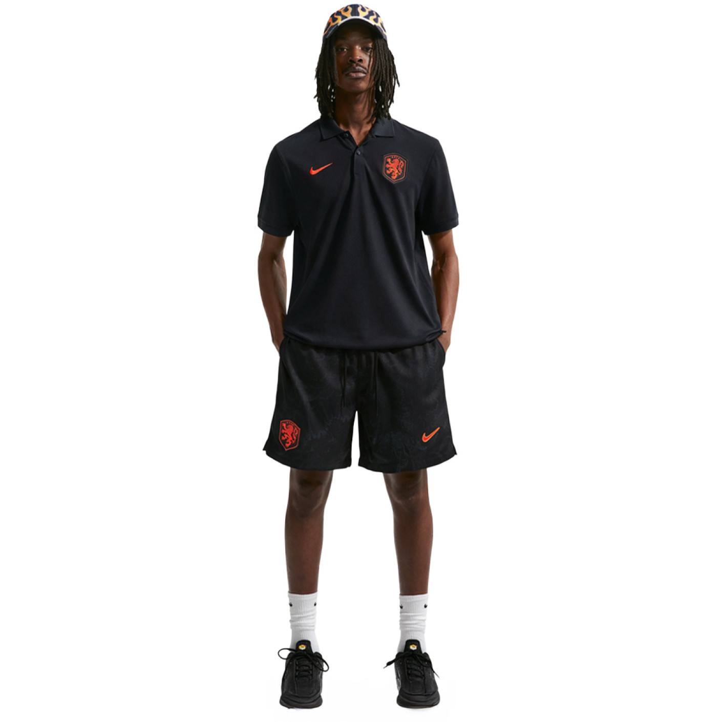 Nike Nederland Polo Zomerset 2026-2028 Zwart Oranje