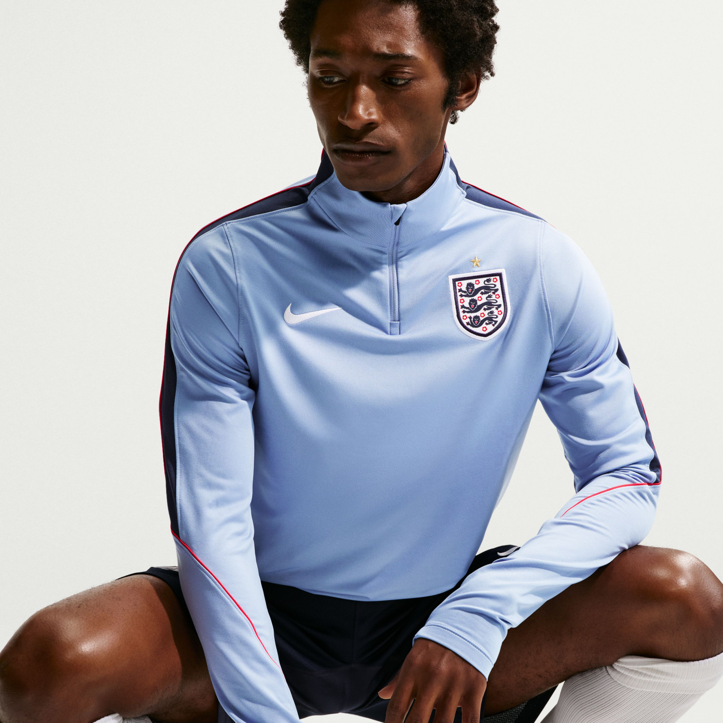 Nike England Strike Training sweater 1/4-Zip 2026-2028 Light Blue