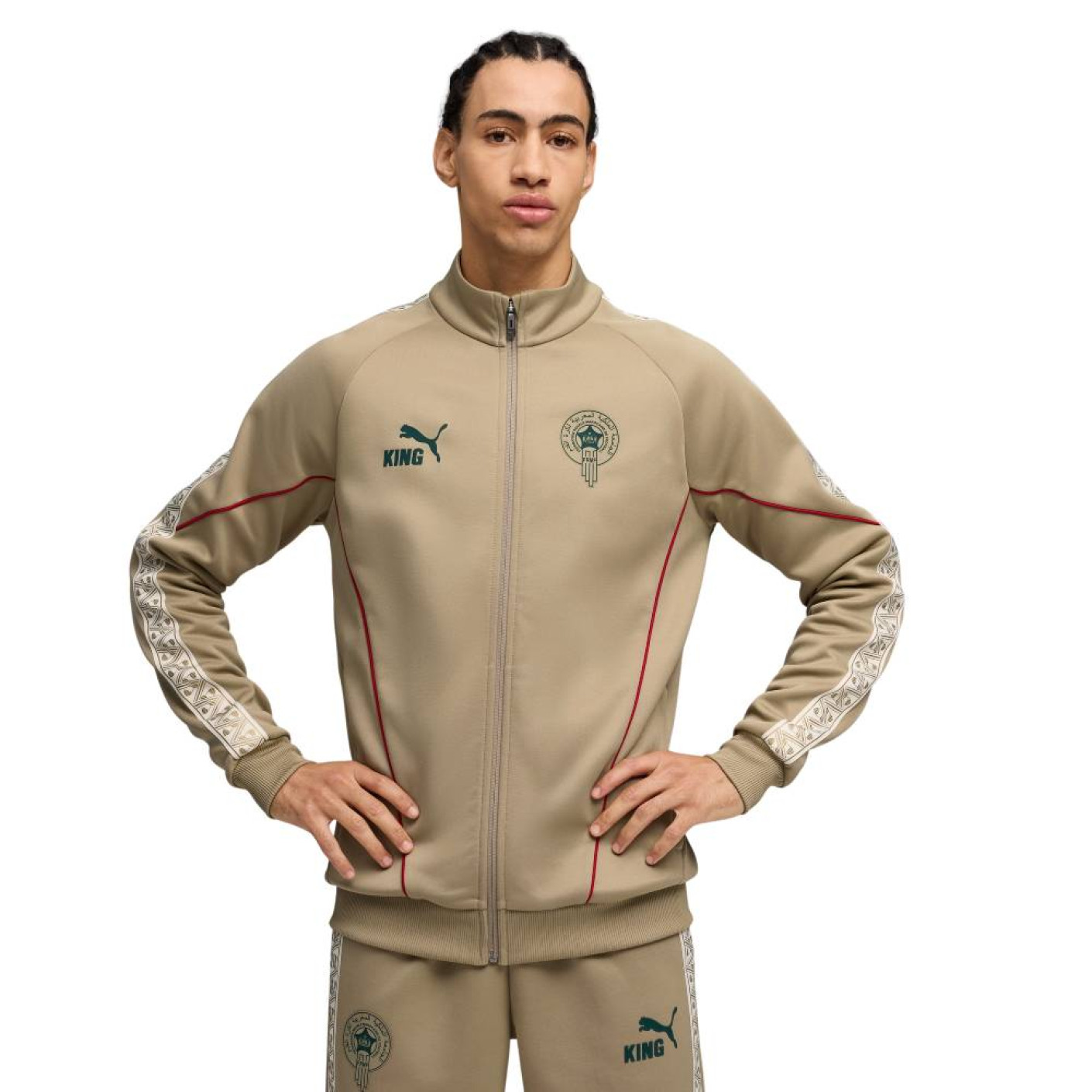 PUMA Morocco KING Anthem Training Jacket 2026-2028 Beige Red Green