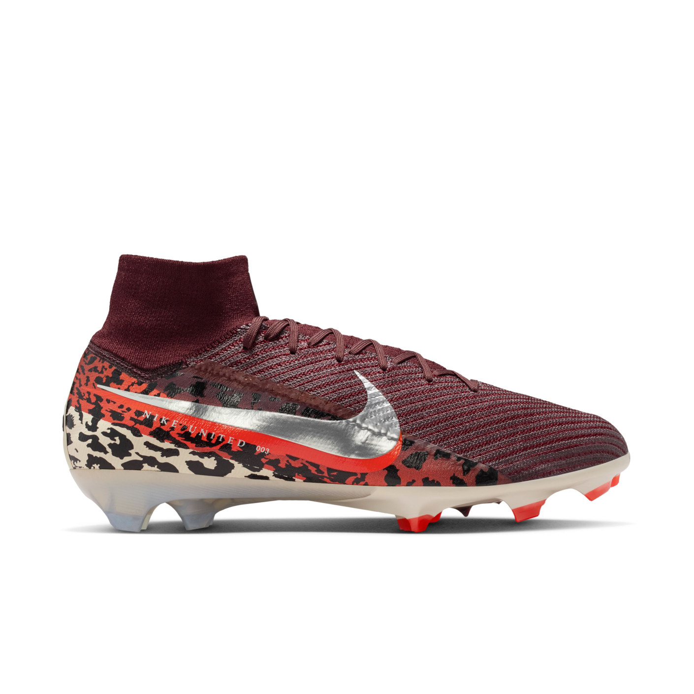 Nike Zoom Mercurial Superfly 10 Elite Gras Football Boots (FG) Burgundy Silver Orange