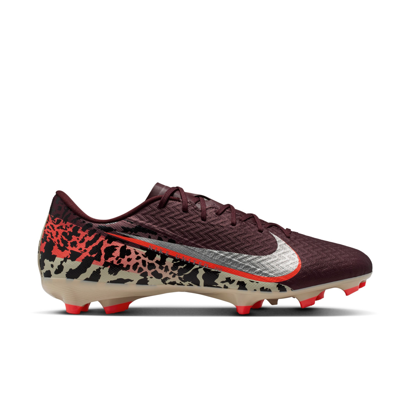 Nike Zoom Mercurial Vapor 16 Academy Grass/Artificial Grass Football Boots (MG) Burgundy Silver Orange