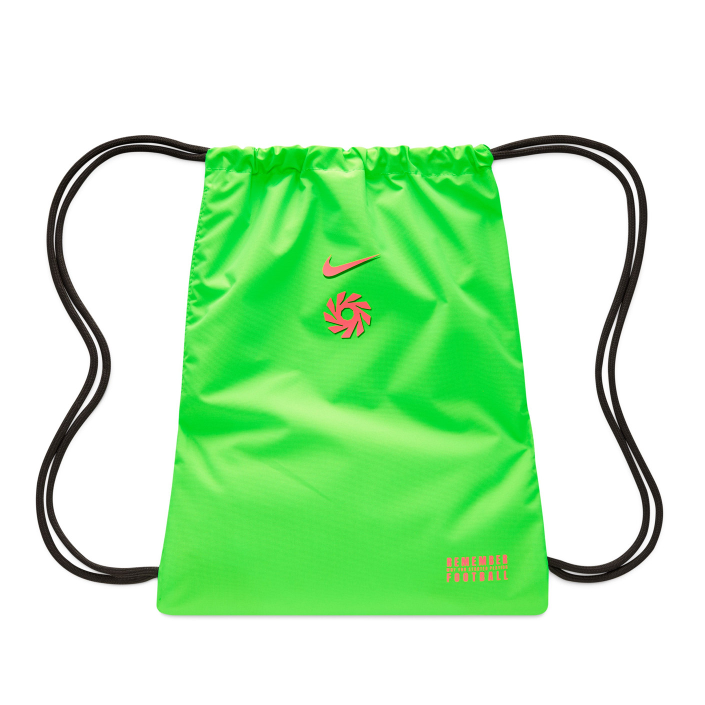 Nike Haaland Academy Gym Bag Bright Green Red Black