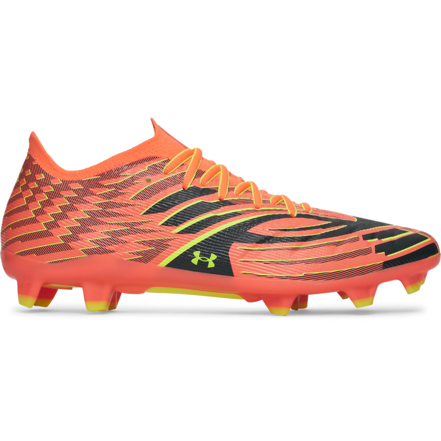 Under Armour Shadow Pro 4 Gras Voetbalschoenen (FG) Oranje Geel Zwart