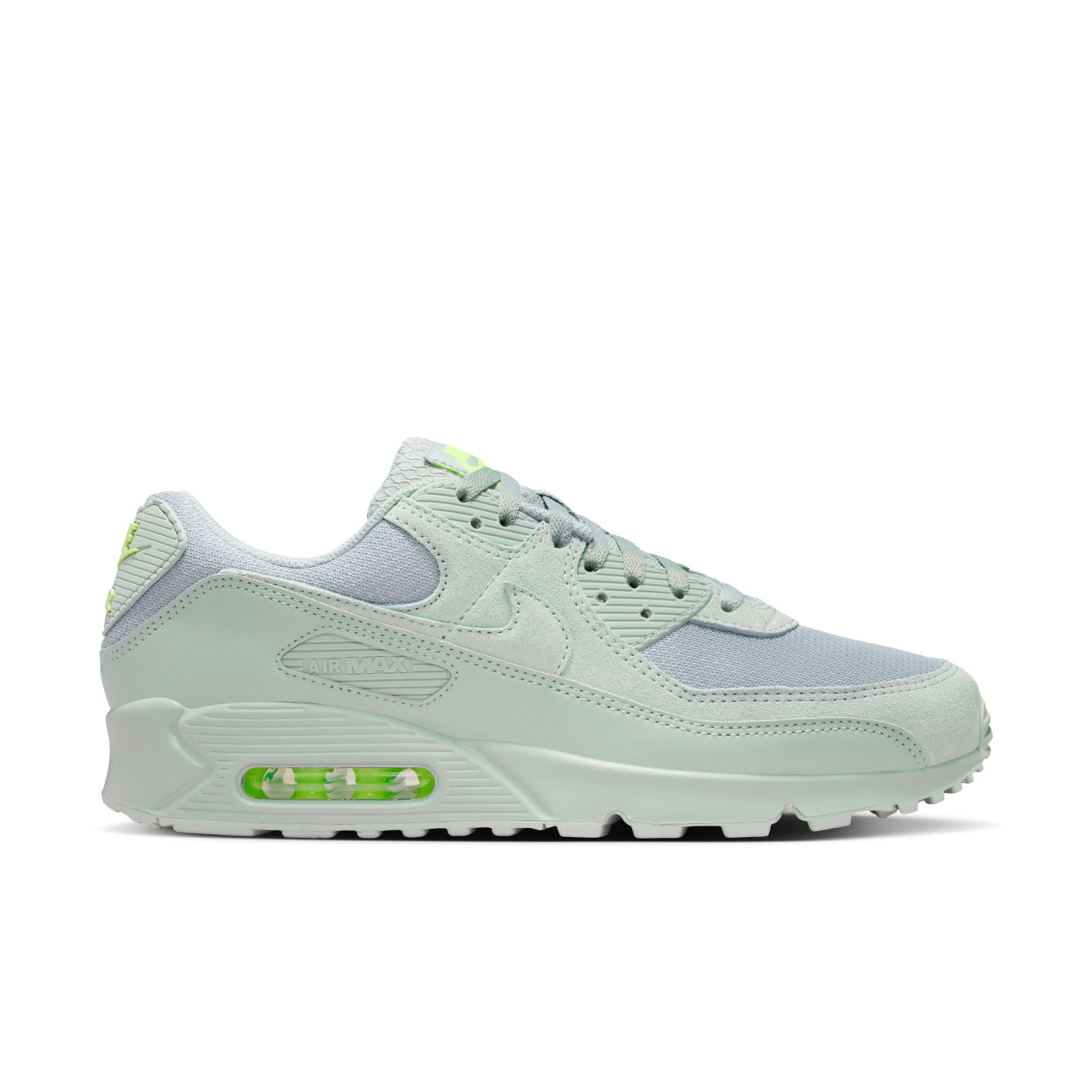 Nike Air Max 90 Sneakers Light Green Silver Grey Bright Green