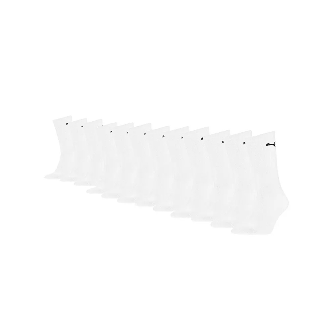 PUMA Crew Sports Socks 12-Pack White Black