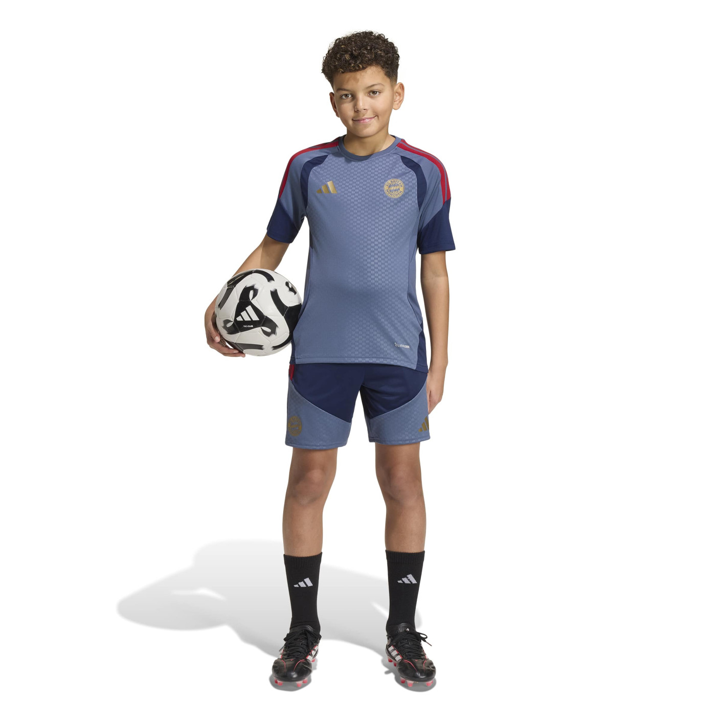 adidas Bayern Munich Training Set 2026-2027 Kids Dark Blue Red Gold