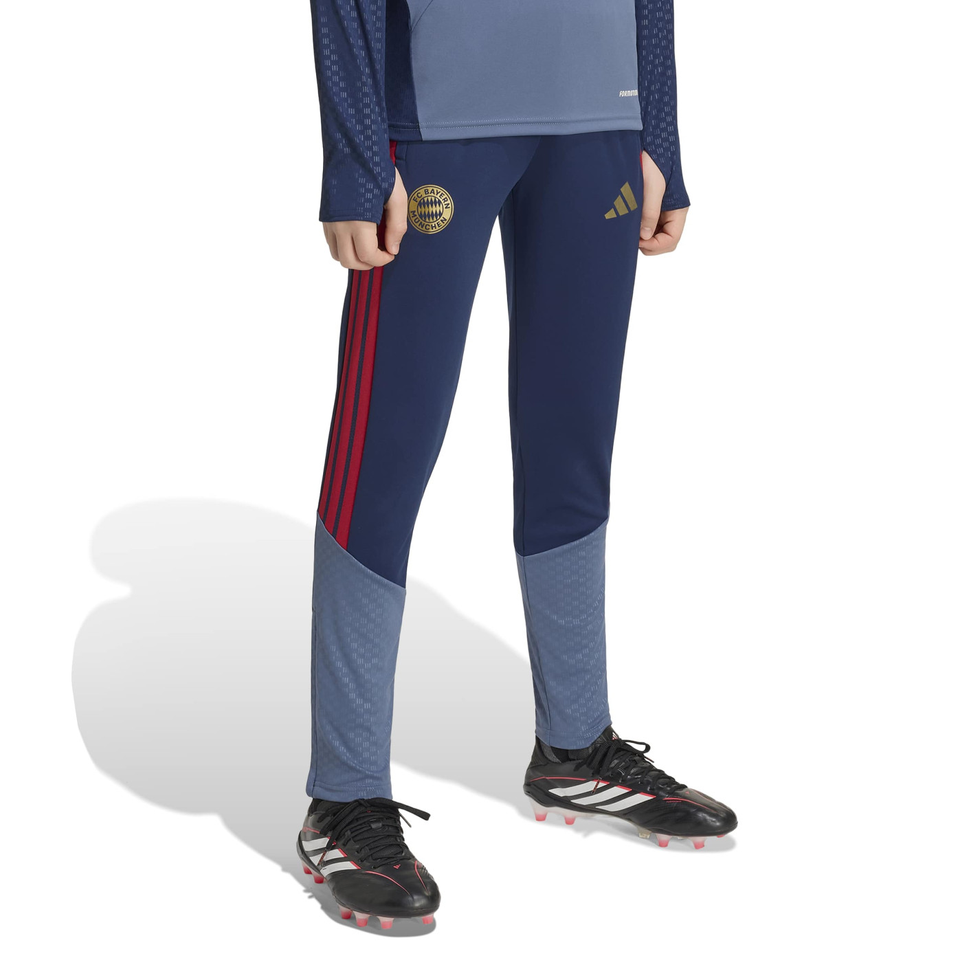 adidas Bayern Munich Training pants 2026-2027 Kids Dark Blue Red Gold