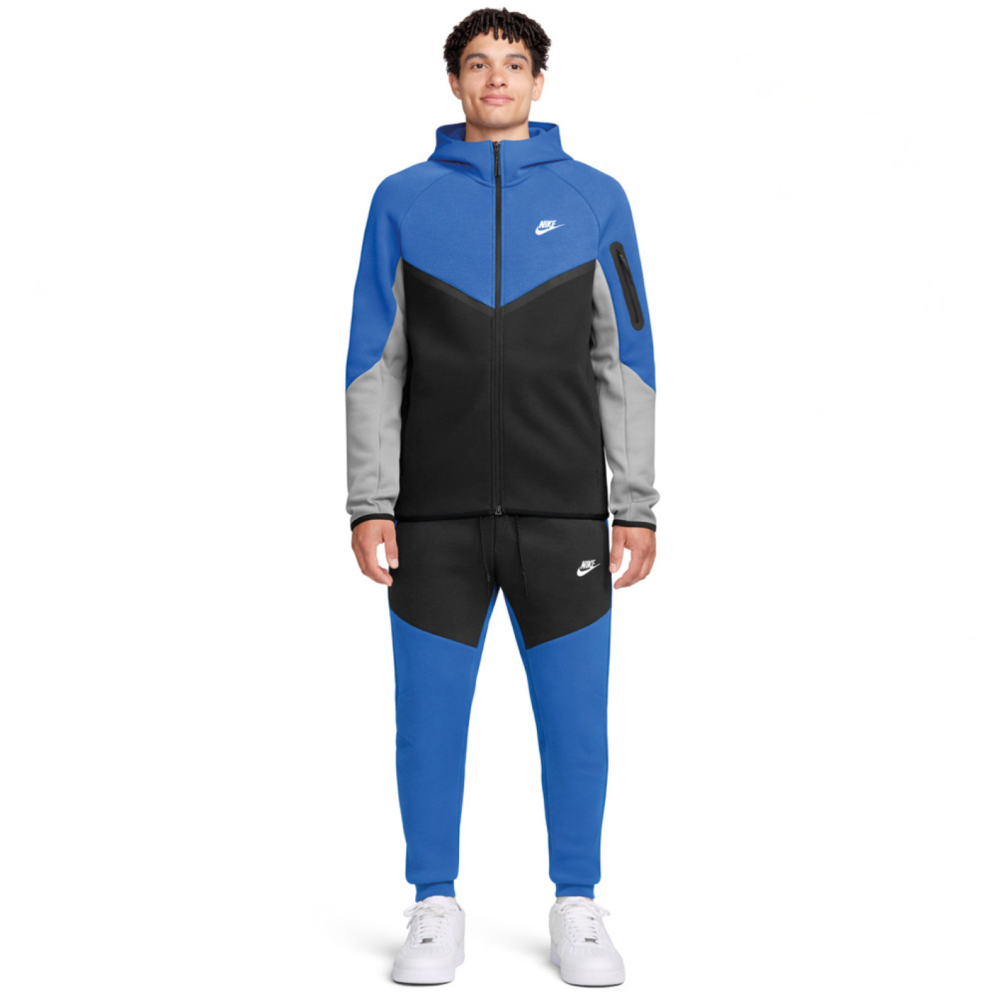 Nike Tech Fleece Sportswear Tracksuit Dark Blue Black Grey White