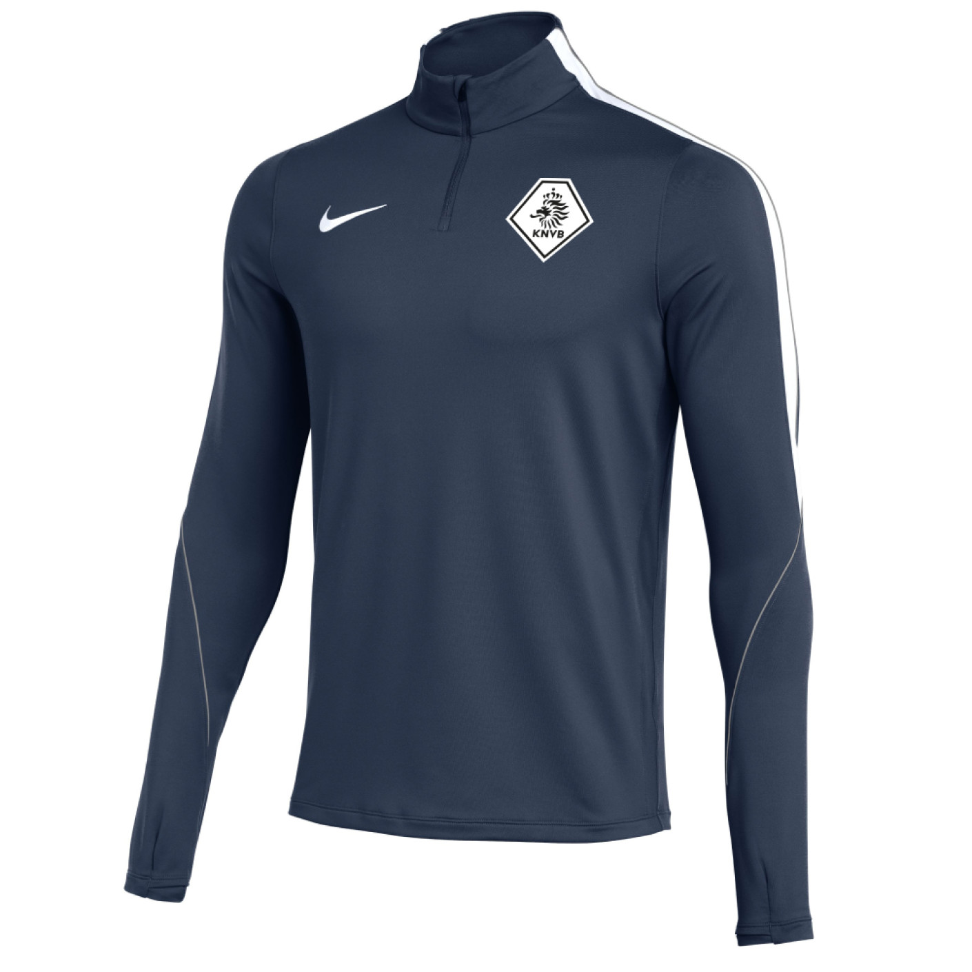 Nike KNVB Scheidsrechters Trainingstrui 1/4-Zip 2026-2028 Donkerblauw Wit