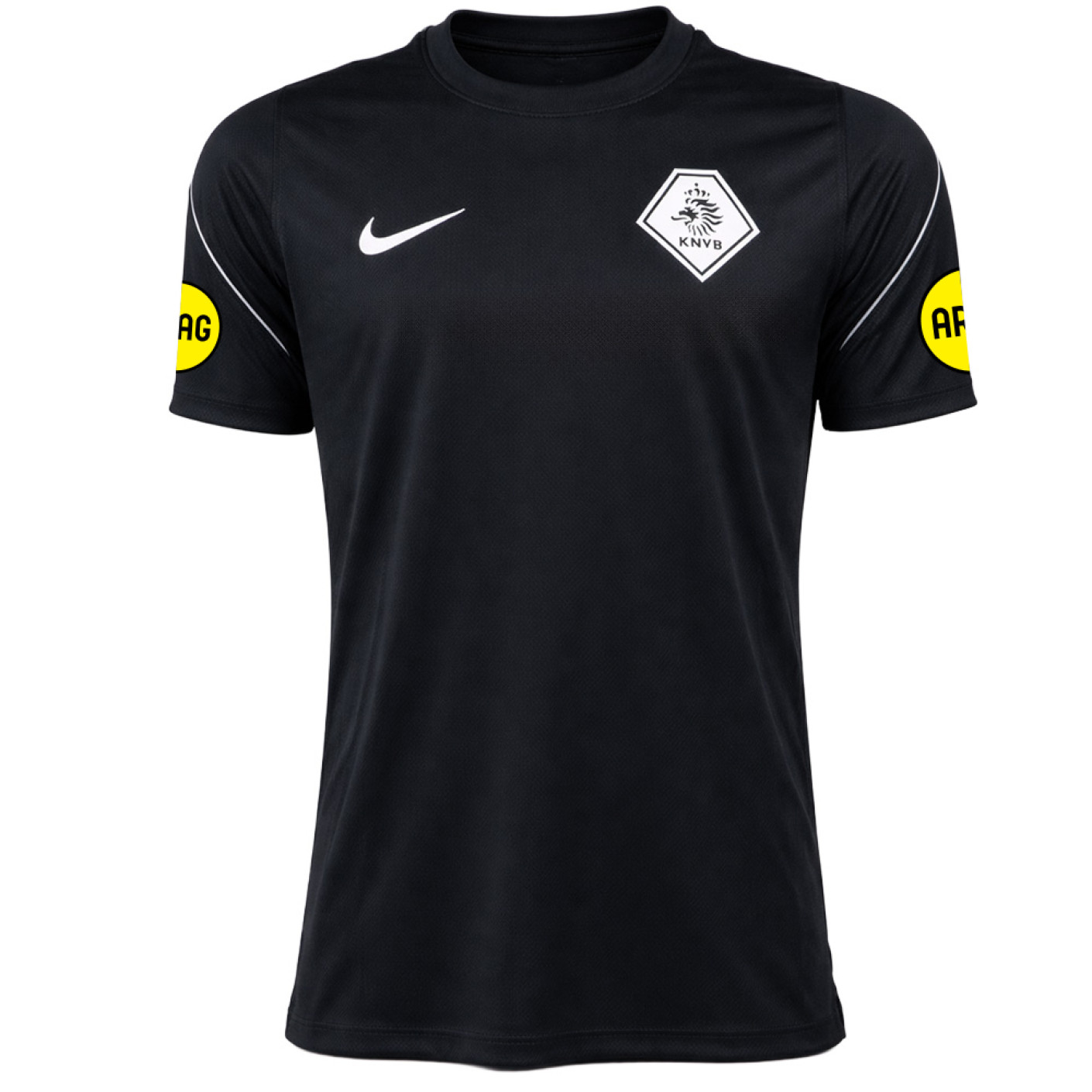 Nike KNVB ARAG Scheidsrechters Trainingsshirt 2026-2028 Zwart Wit