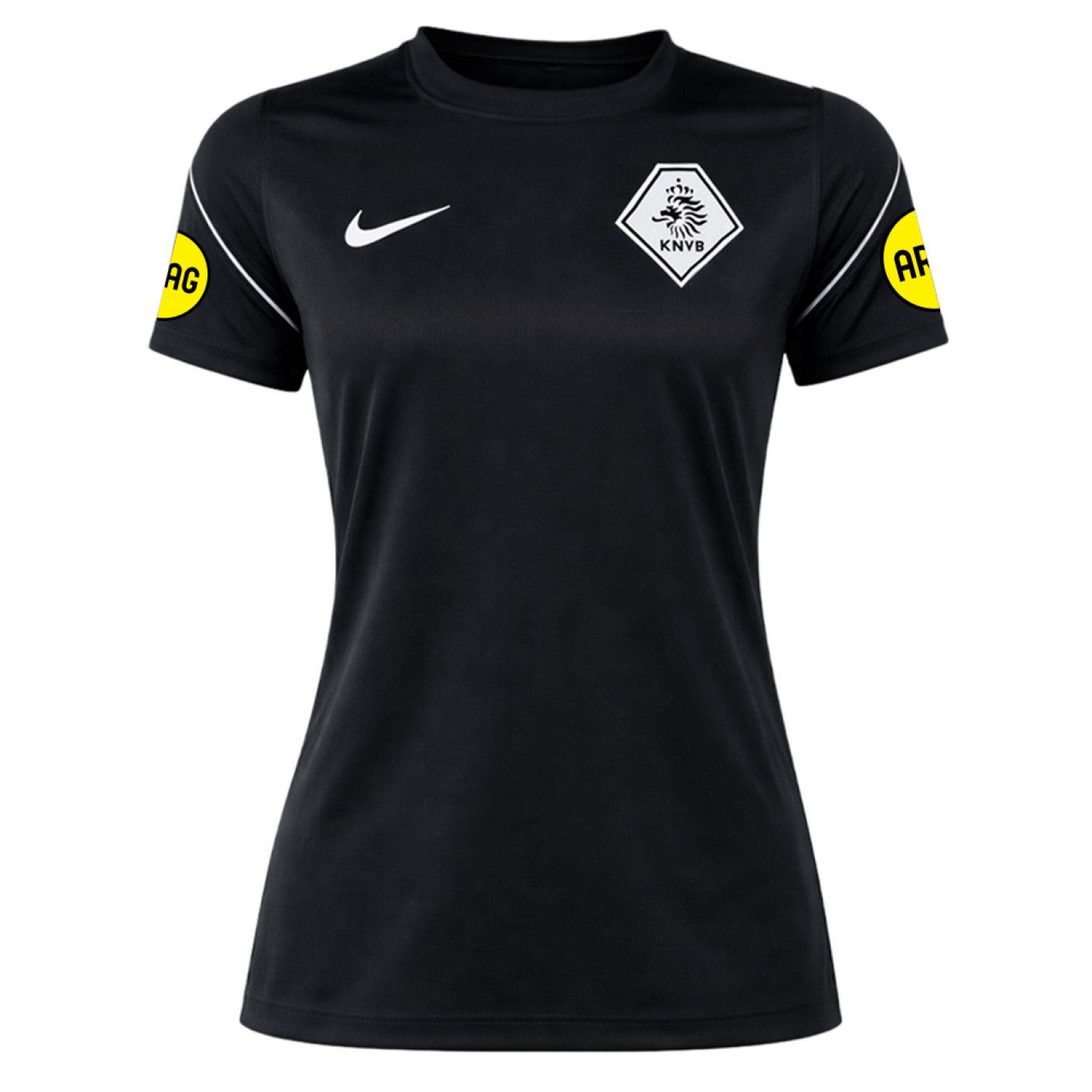 Nike KNVB ARAG Scheidsrechters Trainingsshirt 2026-2028 Dames Zwart Wit