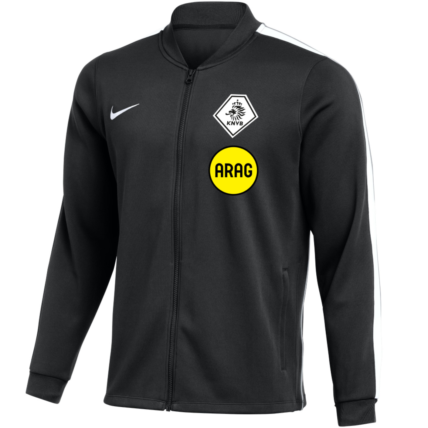 Nike KNVB ARAG Scheidsrechters Trainingsjack 2026-2028 Zwart Wit