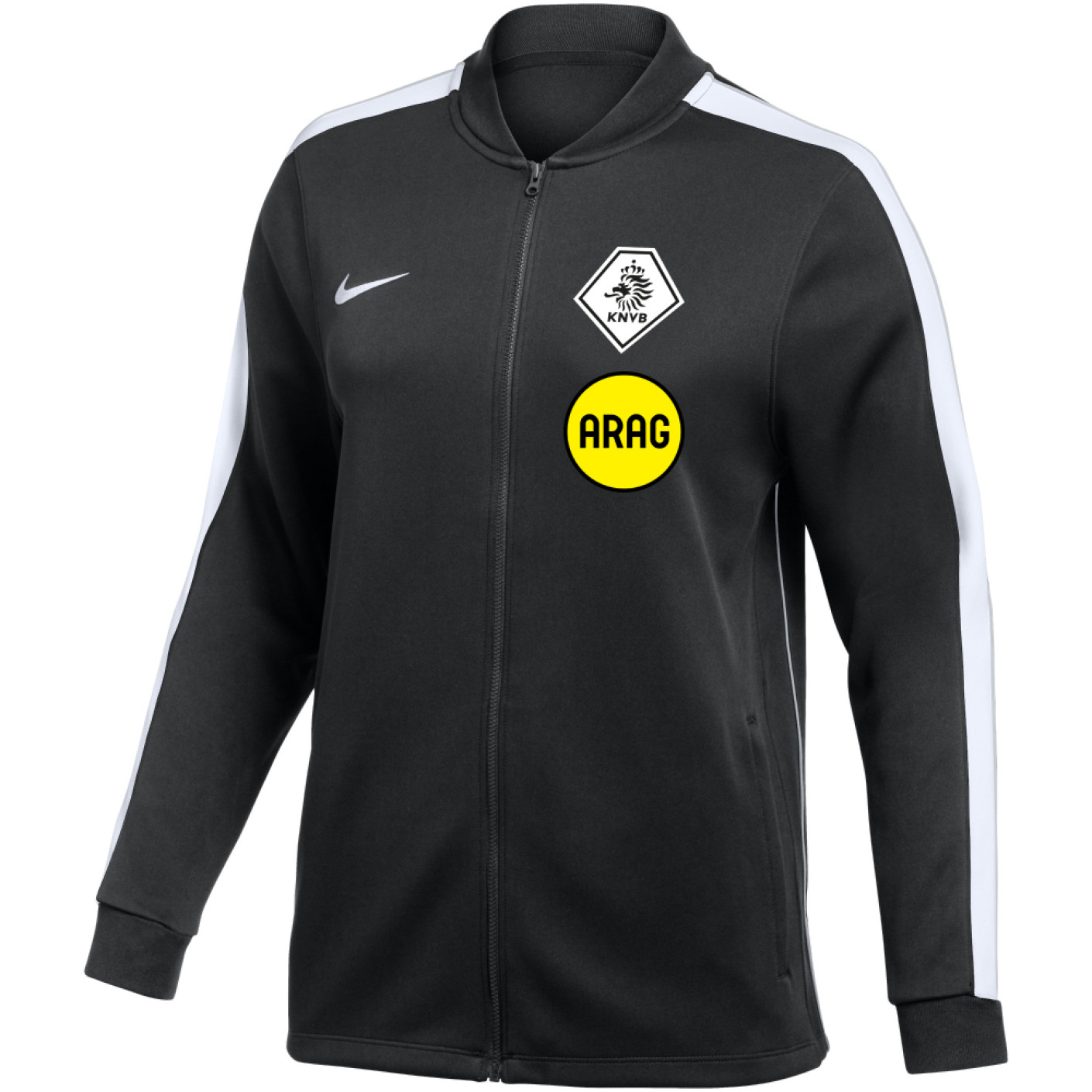 Nike KNVB ARAG Scheidsrechters Trainingsjack 2026-2028 Dames Zwart Wit